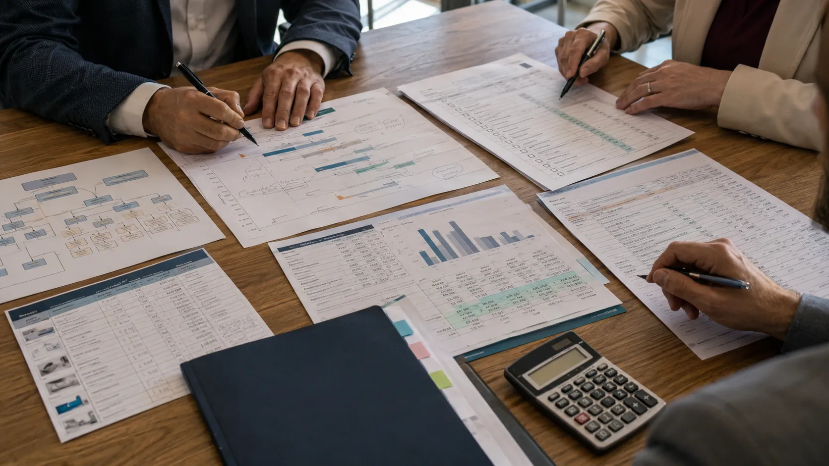 Worktable and planning documents for integrated healthcare consulting