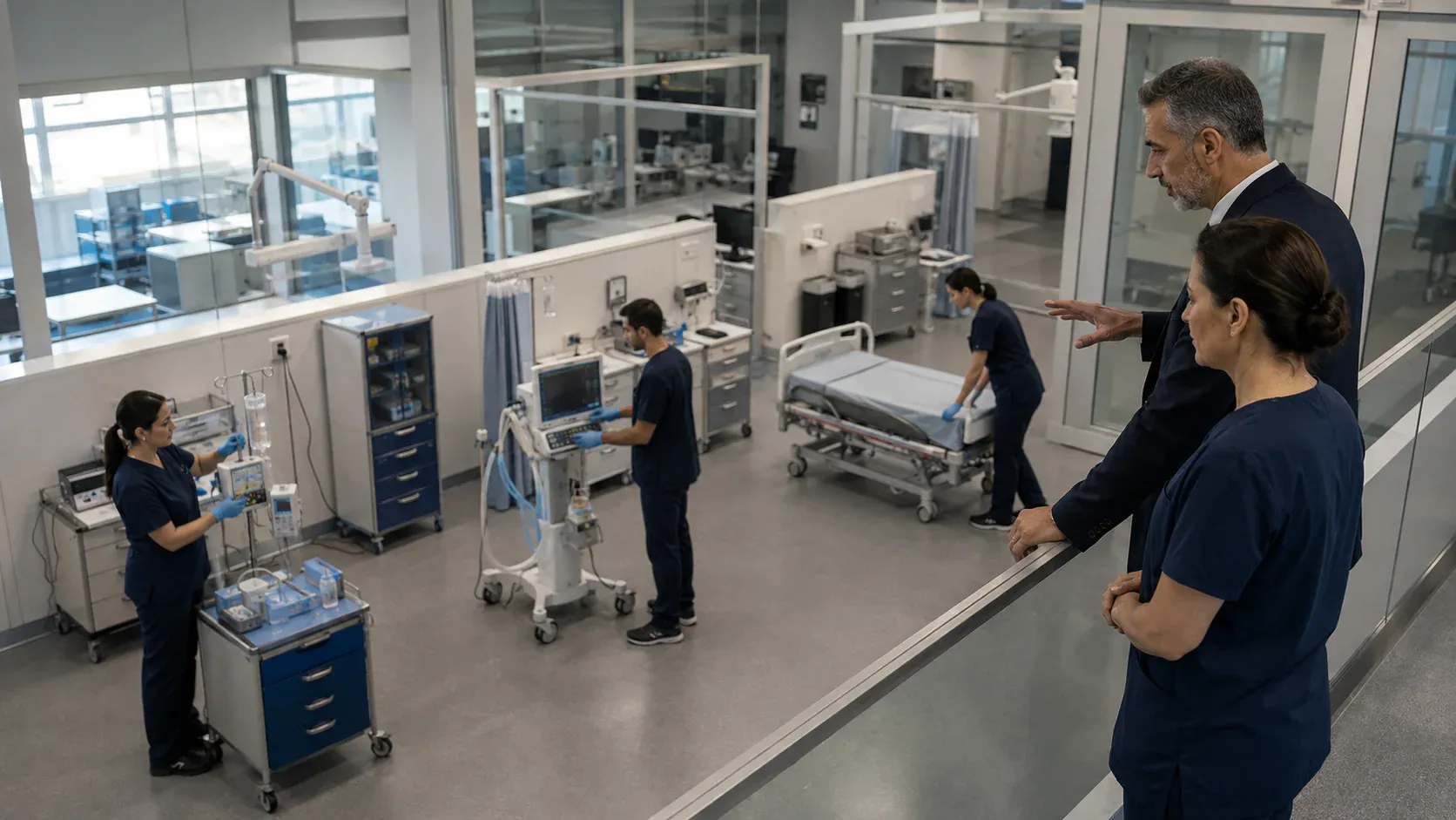 Hastane insan kaynakları ve klinik yönetim ekibinin vardiya kapasitesi ile yetkinlik matrisini birlikte değerlendirdiği toplantı